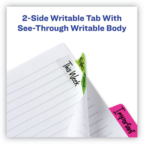 Ultra Tabs Repositionable Tabs, Margin Tabs: 2.5  X 1 , 1 5-cut, Assorted Neon Colors, 24 pack Hot on Sale