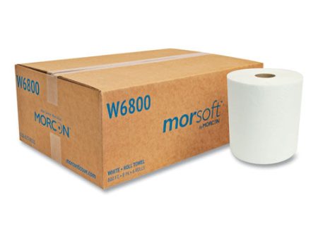 Morsoft Universal Roll Towels, 1-ply, 8  X 800 Ft, White, 6 Rolls carton Sale