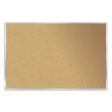 Aluminum-frame Natural Corkboard, 96.5  X 48.5 , Tan Surface, Satin Aluminum Frame on Sale