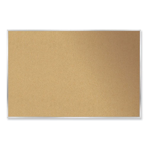 Aluminum-frame Natural Corkboard, 72.5  X 48.5 , Tan Surface, Satin Aluminum Frame Online Sale