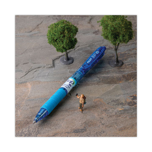 B2p Bottle-2-pen Recycled Ballpoint Pen, Retractable, Medium 1 Mm, Blue Ink, Translucent Blue Barrel, Dozen Online