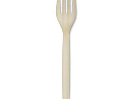 Ecosense Renewable Plant Starch Cutlery, Fork, Plastic, Cream, 50 pack Online