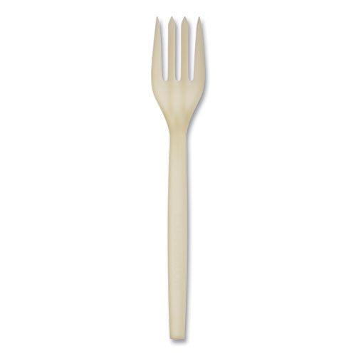 Ecosense Renewable Plant Starch Cutlery, Fork, Plastic, Cream, 50 pack Online