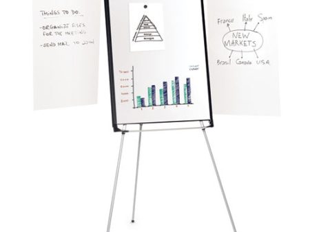 Tripod Extension Bar Magnetic Gold Ultra Dry Erase Easel, 29  X 41 , White Surface, Black satin Aluminum Frame Discount