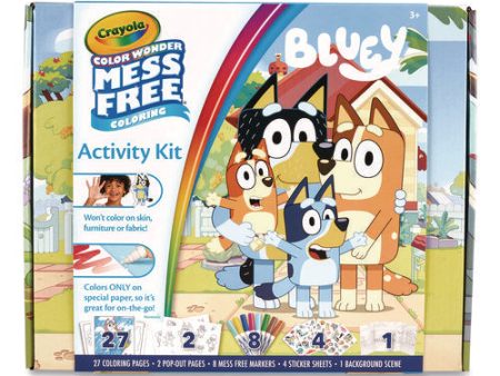 Bluey Color Wonder Activity Kit, (27)coloring Pages; (8)markers; (4)sticker Sheets; (2)pop-out Characters; Trifold Background For Discount