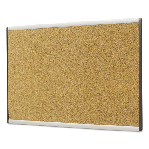 Arc Frame Cubicle Board, Cork Bulletin, 30  X 18 , Tan Surface, Satin Aluminum Frame For Cheap