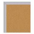 Aluminum-frame Natural Corkboard, 96.5  X 48.5 , Tan Surface, Satin Aluminum Frame on Sale