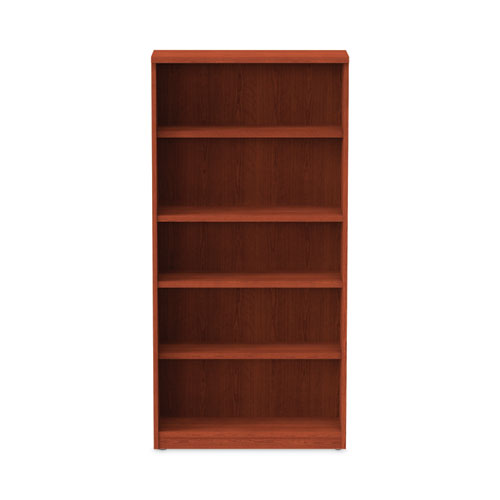 Alera Valencia Series Bookcase, Five-shelf, 31.75w X 14d X 64.75h, Medium Cherry Fashion