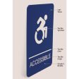 Ada Sign, Accessible, 6 X 9, Blue Face, White Graphics on Sale