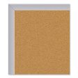 Aluminum-frame Natural Corkboard, 60.5  X 48.5 , Tan Surface, Satin Aluminum Frame For Discount