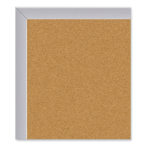 Aluminum-frame Natural Corkboard, 60.5  X 48.5 , Tan Surface, Satin Aluminum Frame For Discount