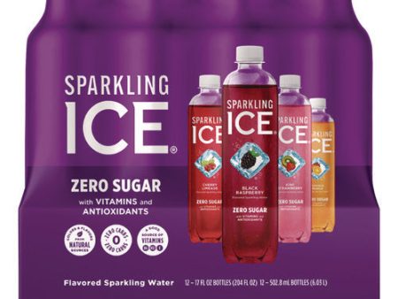 Variety Pack Sparkling Water, Cherry Limeade black Raspberry orange Mango kiwi Strawberry, 17 Oz Bottle, 12 pack For Discount