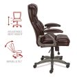 Alera Birns Series High-back Task Chair, Supports Up To 250 Lb, 18.11  To 22.05  Seat Height, Brown Seat back, Chrome Base Fashion