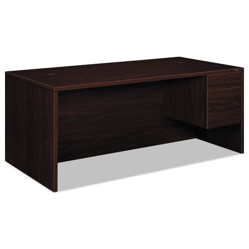 10500 Series  l  Workstation Right Pedestal Desk With 3 4 Height Pedestal, 72  X 36  X 29.5 , Mahogany Online Hot Sale