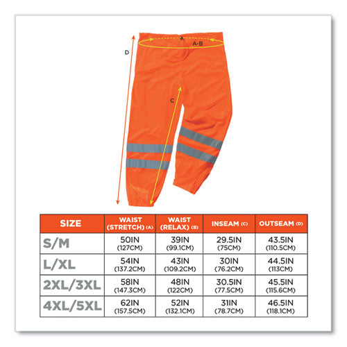 Glowear 8910 Class E Hi-vis Pants, Small medium, Orange Online Sale