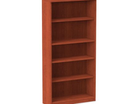 Alera Valencia Series Bookcase, Five-shelf, 31.75w X 14d X 64.75h, Medium Cherry Fashion