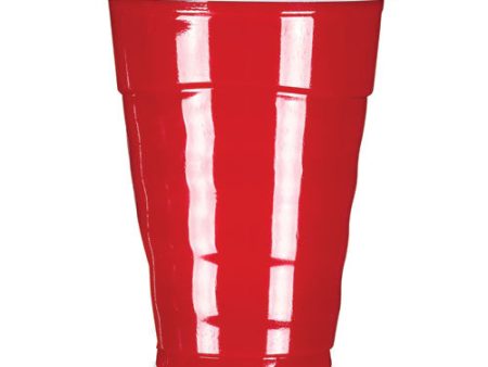 Easy Grip Disposable Plastic Party Cups, 9 Oz, Red, 50 pack For Discount