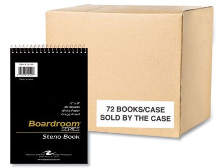 Boardroom Series Steno Pad, Gregg Rule, Brown Cover, 80 White 6 X 9 Sheets, 72 Pads carton For Discount