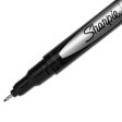 Water-resistant Ink Porous Point Pen, Stick, Fine 0.4 Mm, Black Ink, Black Barrel, Dozen on Sale