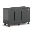 Class-ifi Tote Storage Cabinet, Three-wide, 46.63  X 18.75  X 31.38 , Charcoal Gray Online Sale