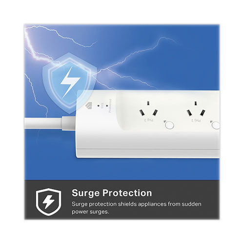 Kasa Smart Wifi 3-outlet Power Strip, 3 Ac Outlets 2 Usb Ports, White on Sale