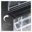 Tilt Bin Interlocking Multi-bin Storage Organizer, 3 Sections, 23.63  X 7.75  X 9.5 , Black clear Cheap