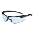 Adversary Optical Safety Glasses, Scratch-resistant, Light Blue Lens, Black Frame Discount