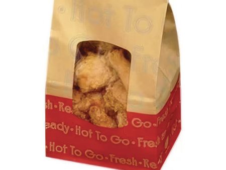 Togo Ecocraft Grease-resistant Deli Window Bag, Hot Togo Labeling, 6.13 X 4 X 12.38, 8 Lb Capacity, 500 carton Hot on Sale