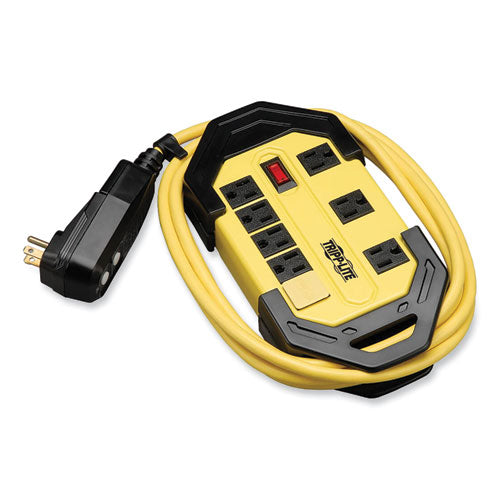 Power It! Safety Power Strip With Gfci Plug, 8 Outlets, 12 Ft Cord, Yellow black Fashion