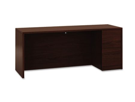 10500 Series Full-height Left Pedestal Credenza, 72w X 24d X 29.5h, Mahogany Cheap