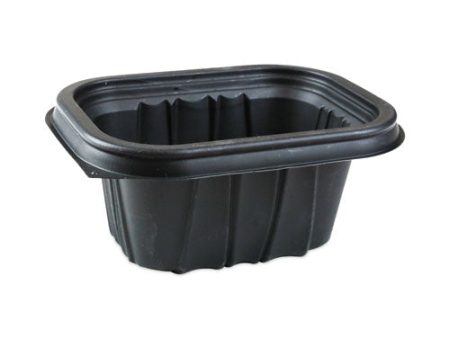 Earthchoice Entree2go Takeout Container, 12 Oz, 5.65 X 4.25 X 2.57, Black, Plastic, 600 carton Supply