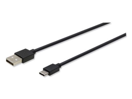 Usb To Usb-c Cable, 6 Ft, Black Fashion