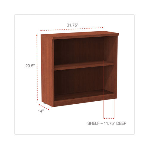 Alera Valencia Series Bookcase, Two-shelf, 31.75w X 14d X 29.5h, Med Cherry on Sale