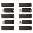 Pinstripe Usb 3.2 Flash Drive, 32 Gb, Black 10 pack Hot on Sale