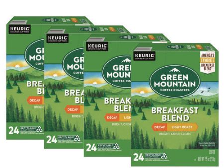 Breakfast Blend Decaf Coffee K-cups, 96 carton Online