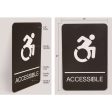 Ada Sign, Accessible, 6 X 9, Black Face, White Graphics Sale