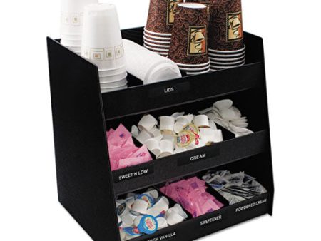 Vertical Condiment Organizer, 9 Compartments, 14.5 X 11.75 X 15, Black Sale