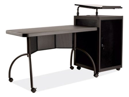 Teacher s Workpod Desk And Lectern Kit, 68  X 24  X 41 , Charcoal Gray Discount