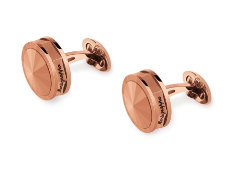 Montegrappa Nerouno Cufflinks - Rose Gold with Matching Inlay -IDNRCLIS Discount