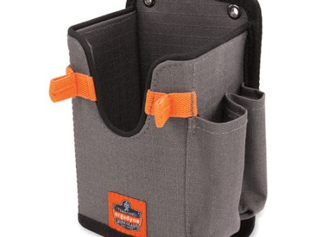 Squids 5543 Handheld Barcode Scanner Mount Holder With Fastener Straps, 2 Compartments, 3.5 X 2.5 X 7.3, Gray Hot on Sale