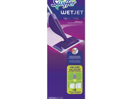 Wetjet Mop, 11 X 5 White Cloth Head, 46  Purple silver Aluminum plastic Handle Sale