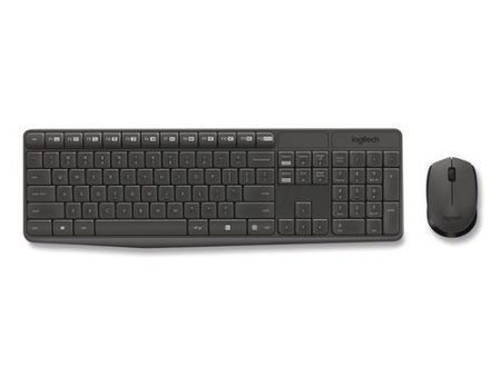 Mk235 Wireless Keyboard And Optical Mouse Combo, 2.4 Ghz Frequency, 33 Ft Wireless Range, Black Cheap