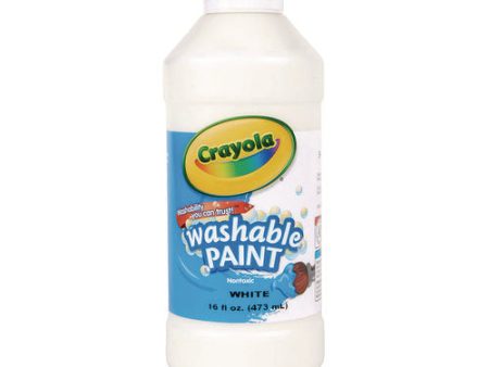 Washable Paint, White, 16 Oz Bottle For Discount