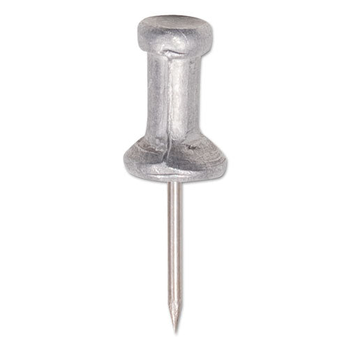 Aluminum Head Push Pins, Aluminum, Silver, 0.5 , 100 box Online