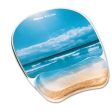 Photo Gel Mouse Pad With Wrist Rest With Microban Protection, 7.87 X 9.25, Sandy Beach Design Fashion