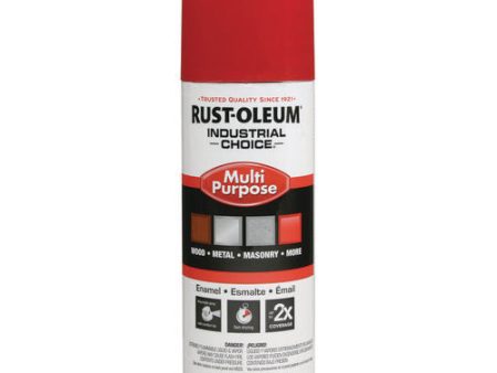 Industrial Choice 1600 System Multi-purpose Enamel Spray Paint, Flat Safety Red, 12 Oz Aerosol Can, 6 carton For Cheap