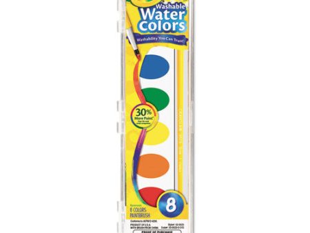 Washable Watercolor Paint, 8 Assorted Colors, Palette Tray For Discount