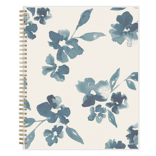 Bakah Blue Weekly monthly Planner, Floral Artwork, 11 X 8.5, Blue white Cover, 12-month (jan To Dec): 2025 Discount