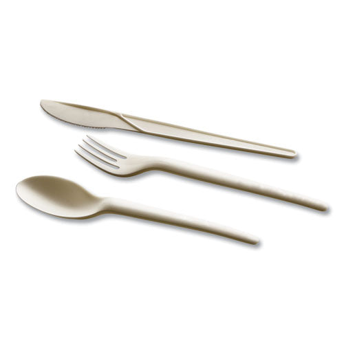 Ecosense Renewable Plant Starch Cutlery, Fork, Plastic, Cream, 50 pack Online