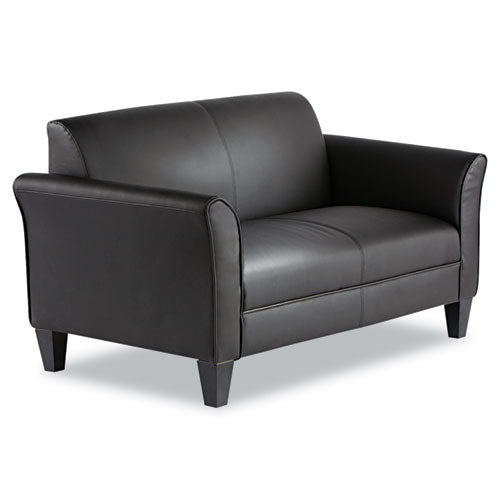 Alera Reception Lounge Sofa Series, Two-cushion Loveseat, 55.5  X 31.5  X 33.07 , Black Hot on Sale